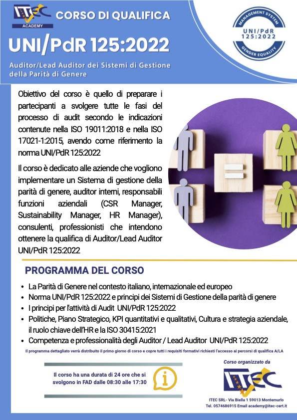 Corso A/LA UNI/PdR 125