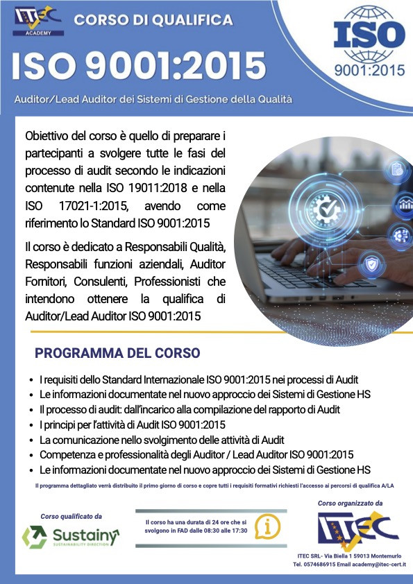 Corso A/LA 9001:2015